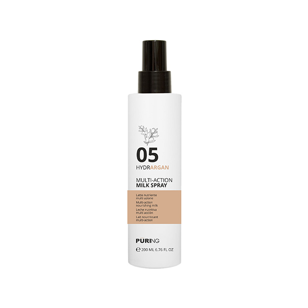 SPRAY LECHE NUTRITIVA  05 SIN ENJUAGE MULTIACCION HYDRARGAN CON ARGAN 200ML PURING